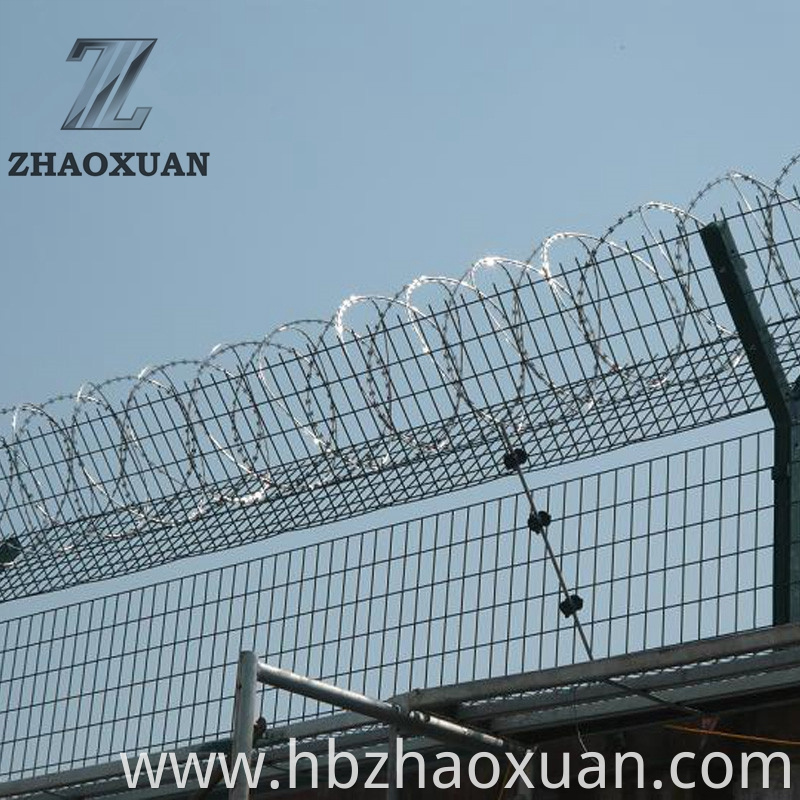 High Protective Quality Particular Design Factory Price Rot Proof Hot Dipped Galvanized Cross Razor Barbed Wire Fencing For Lawn